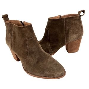 Madewell Brennar Ankle Boot Womens Size 7 Suede Brown Pull On